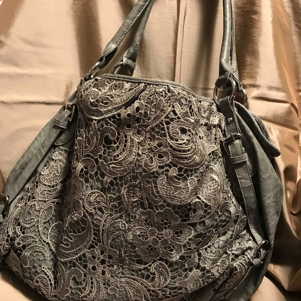 Elegant Lace Overlay Women's Bag